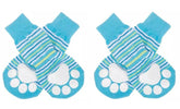 KUTKUT Dog Socks to Prevent Licking for Hardwood Floors - Socks for Small Medium Large Dogs - Double Side Grips Traction Control Non Skid Anti Slip Socks for Puppy Doggie Senior Dog - kutkuts